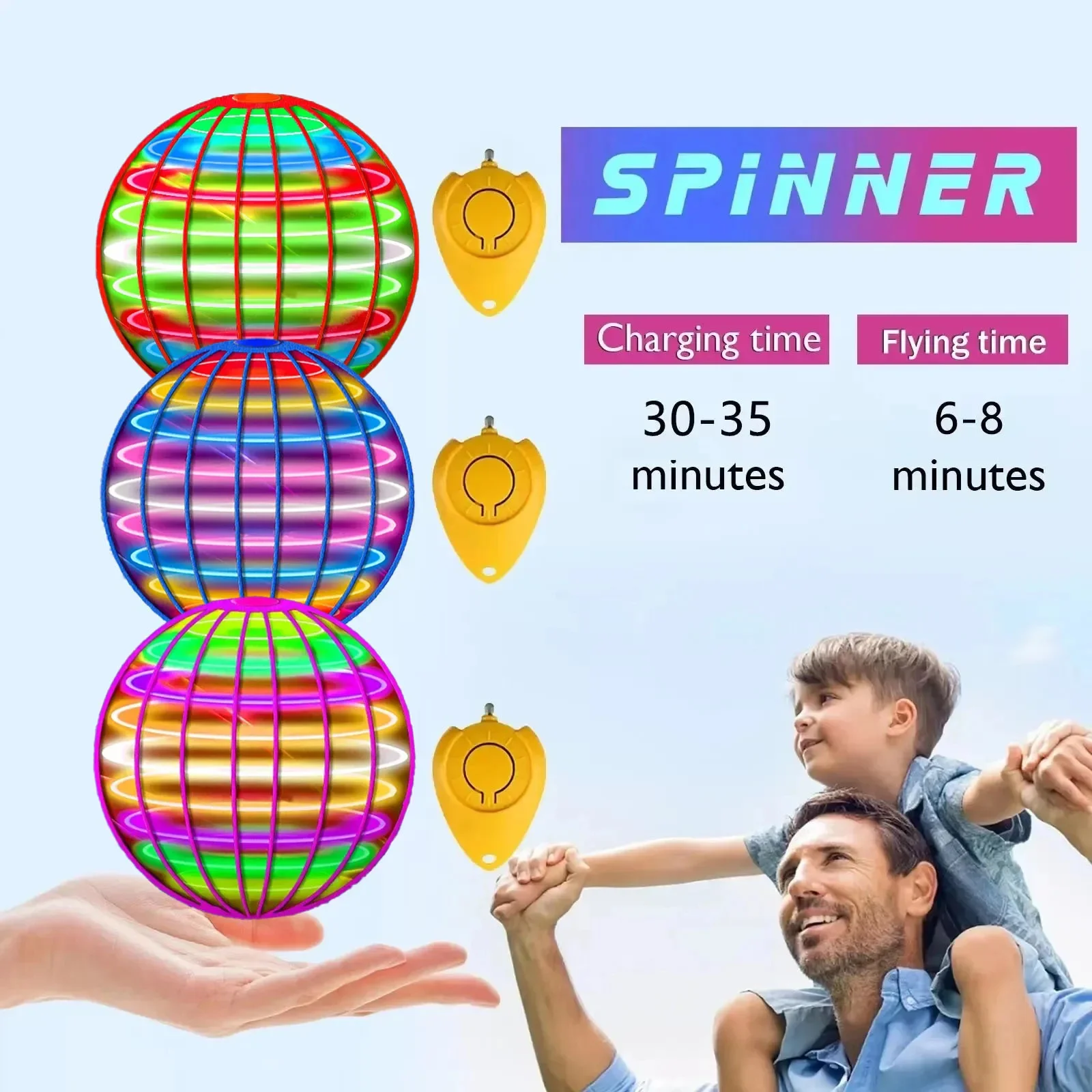Bola voadora Boomerang Spinner - Drone Strobe Light avaliação e preço